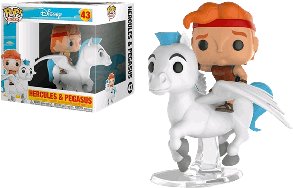 Hercules & Pegasus Pop Ride Vinyl Figure - Disney Pop Figure (600x600), Png Download