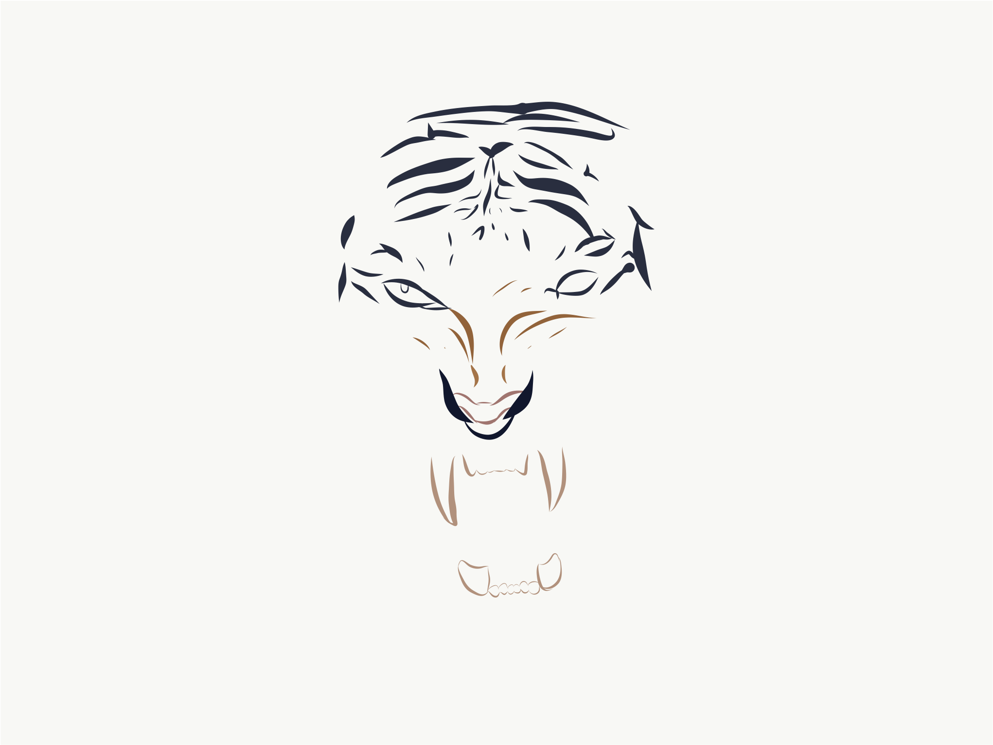 Tiger - Illustration (2618x2048), Png Download