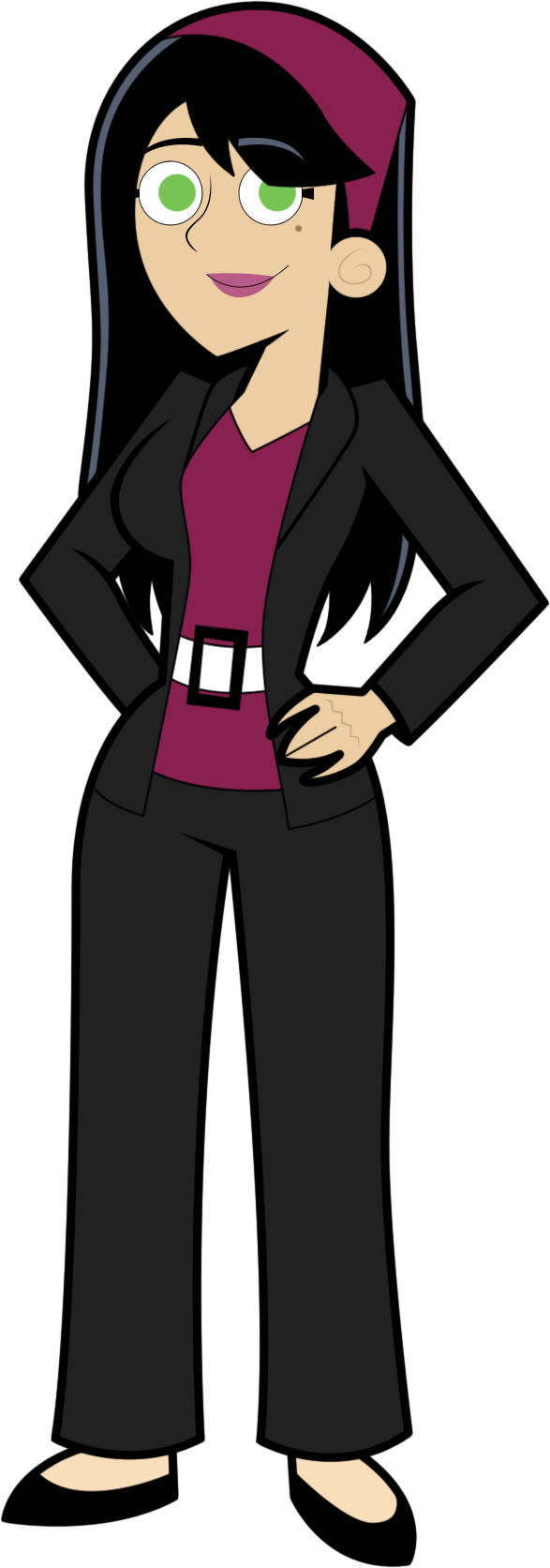 New Arella - Danny Phantom Female Oc (587x1672), Png Download