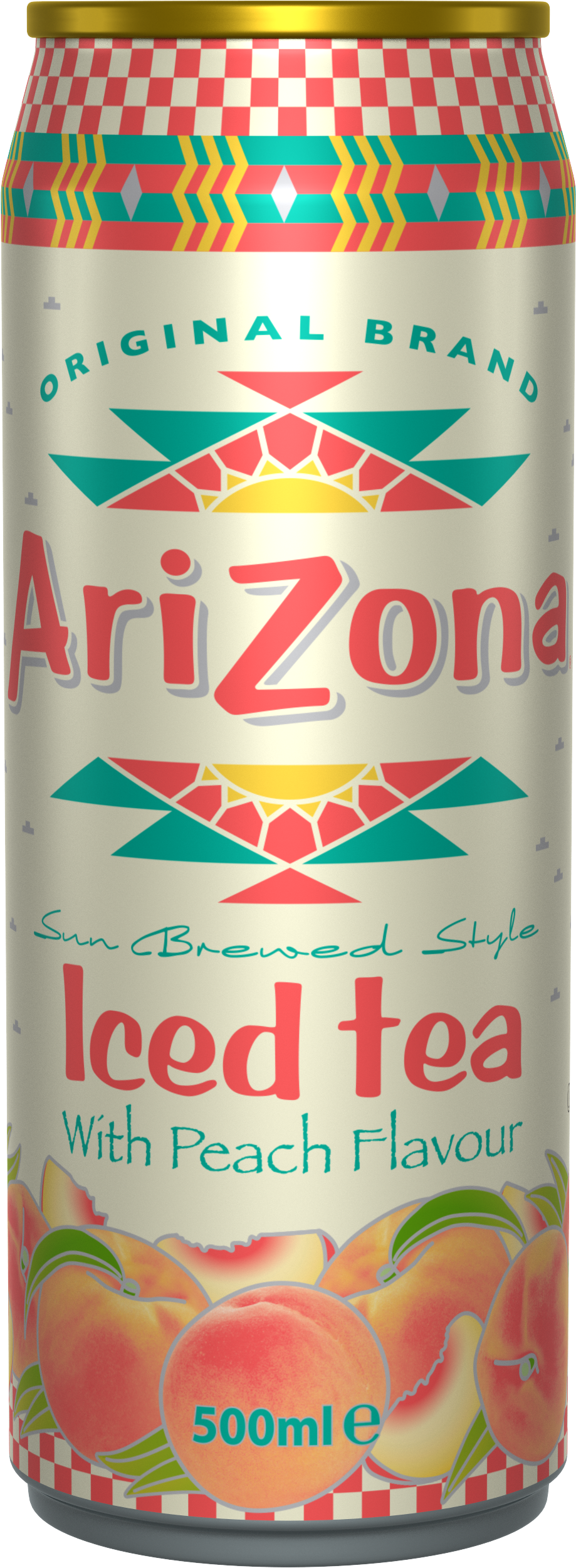 Arizona Iced Tea With Peach Flavour Cans 12 X 0,5 Liter - Arizona Iced Tea Peach (1680x2720), Png Download