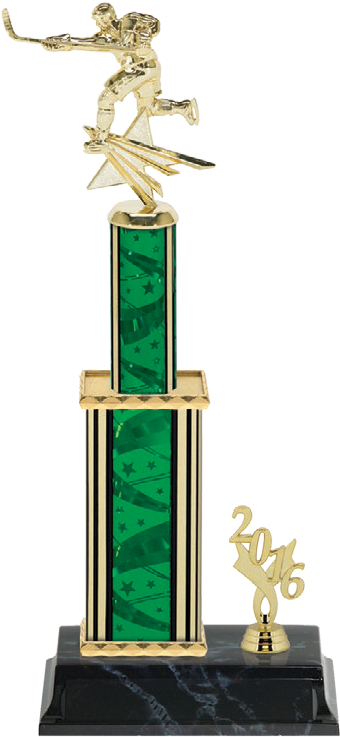 Hockey Trophy 16" - Trophy (397x849), Png Download