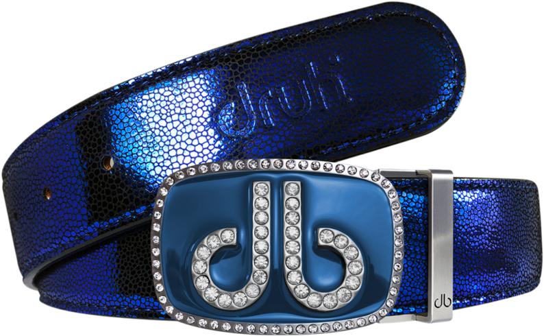 Blue Stingray Leather Belt With Blue Diamante Buckle - Belt (800x600), Png Download