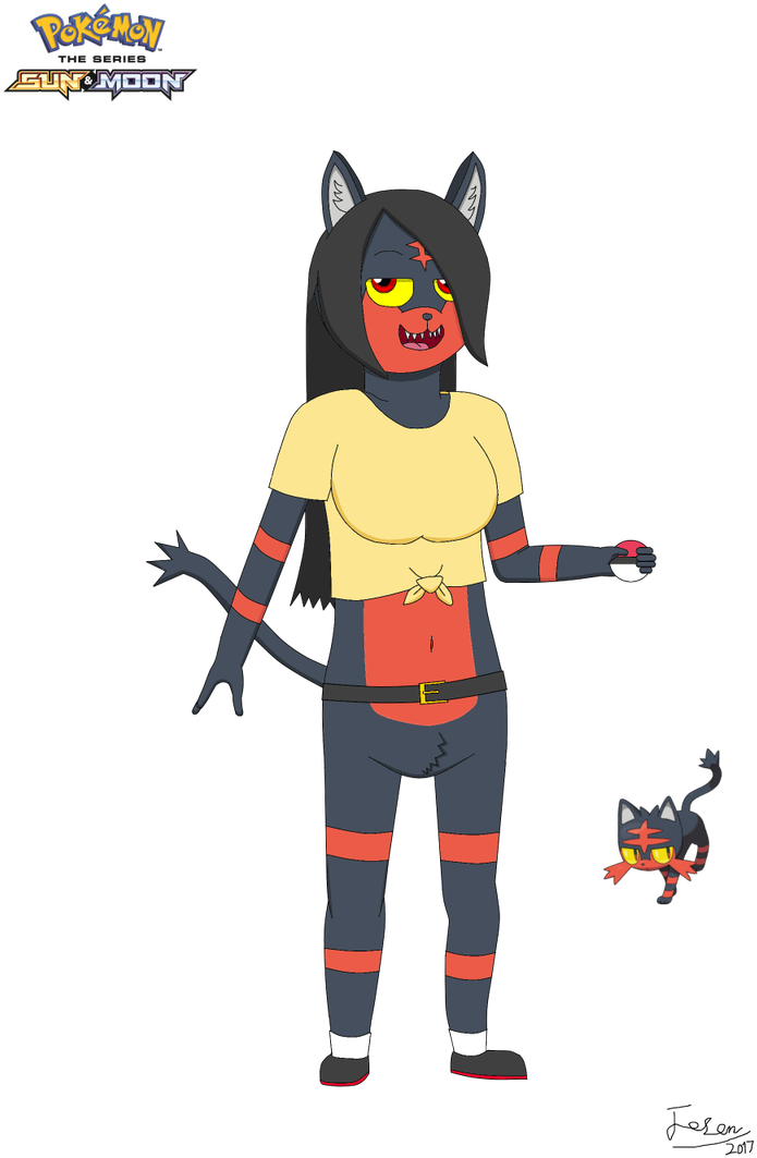 This Is Jared Laen The Anthropomorphic Litten From - Cartoon (810x1200), Png Download