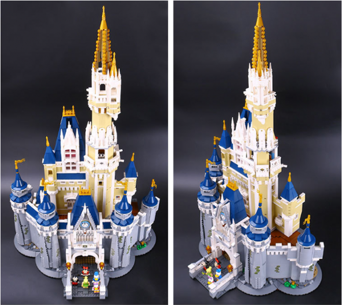 Castillo De Disney En Lego (670x741), Png Download