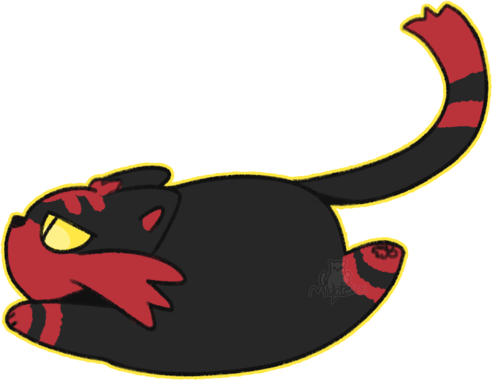 Todays Pokecatsdaily Is A Fat Litten Since I Don't - Cartoon (988x767), Png Download
