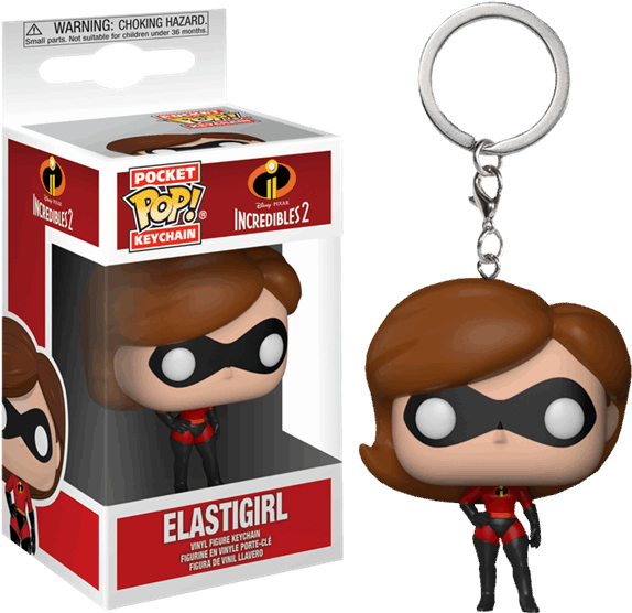 Elastigirl Pocket Pop Keychain - The Incredibles (600x600), Png Download