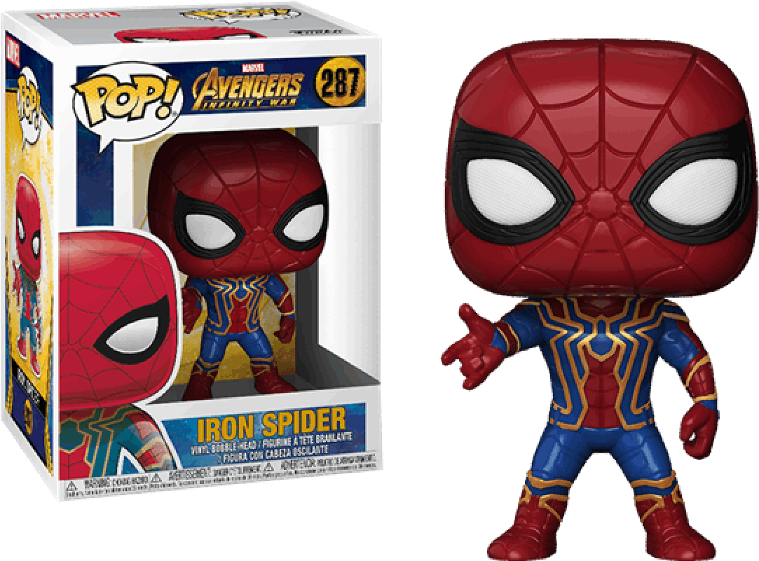 Avengers Infinity War -iron Spider - Iron Spider Man Funko Pops (1200x1200), Png Download