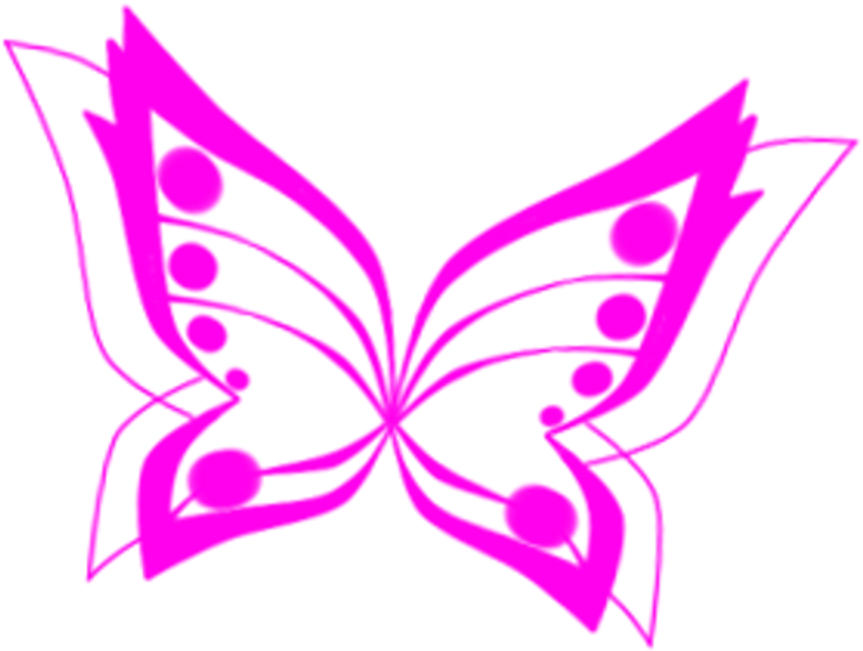 Butterfly Clipart Transformation - Winx Club Butterflix Butterfly (800x610), Png Download
