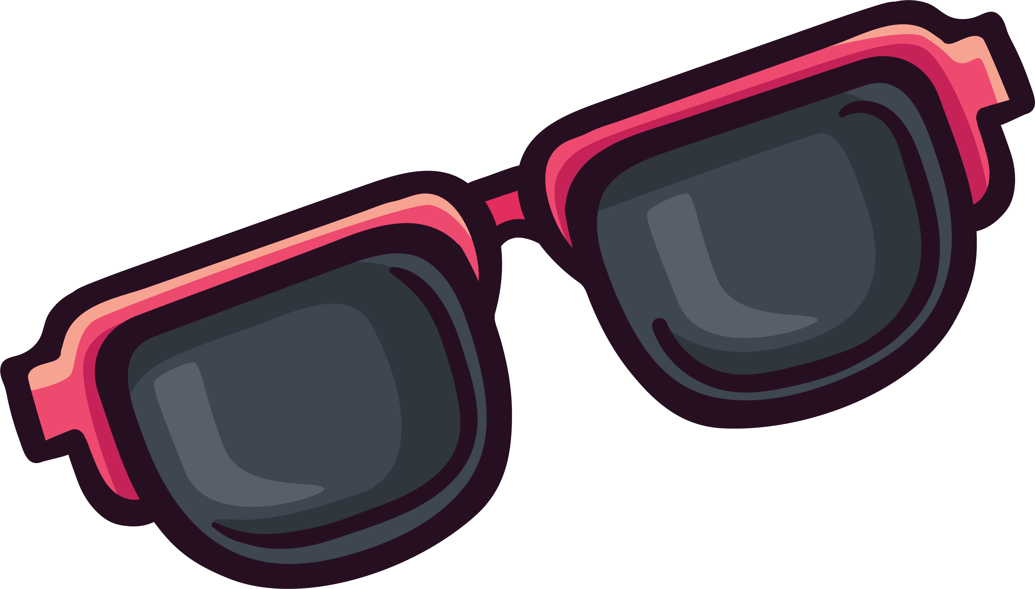 Sunglasses Sticker Clip Art - Cartoon Sunglasses Png (3535x2013), Png Download