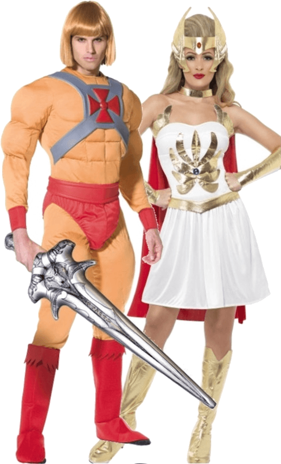 He Man And She Ra Costumes (600x951), Png Download