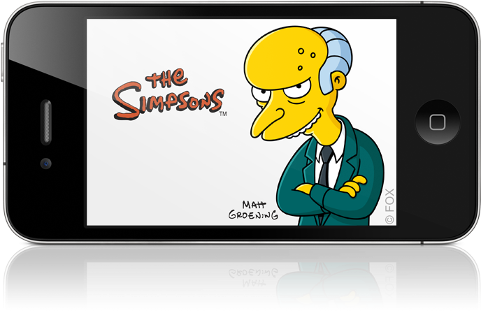 Burns And Marge Simpson On Tomtom - Simpsons (832x557), Png Download