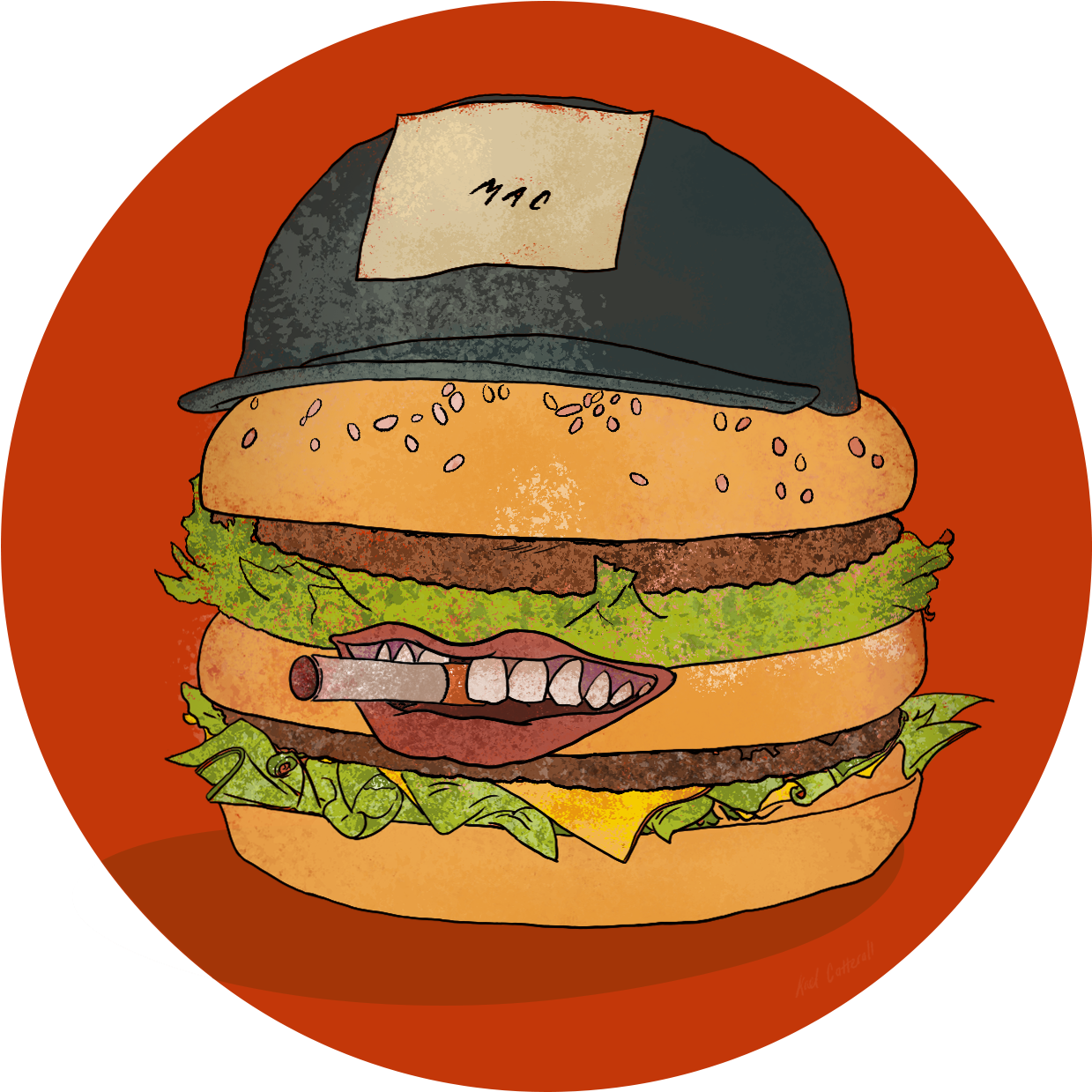 Macdemarco - Cheeseburger (1342x1359), Png Download