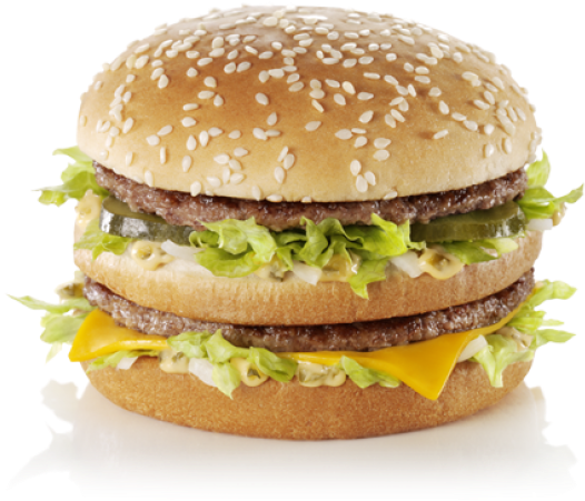 Mcdonald's Big Mac And Fries (550x650), Png Download
