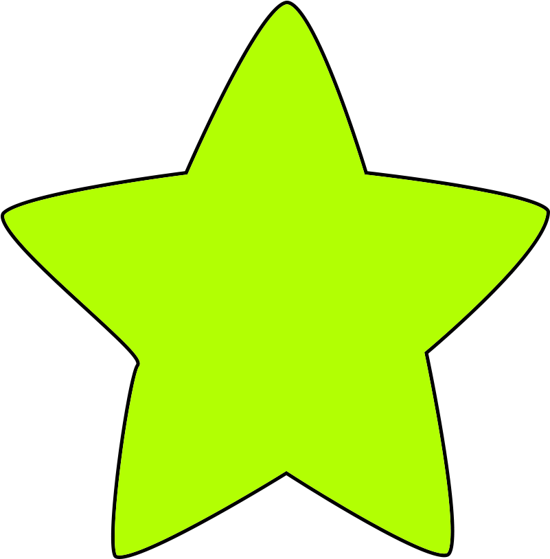 Green Star Image With Rounded Points - Sombra De Arbol De Navidad (861x908), Png Download