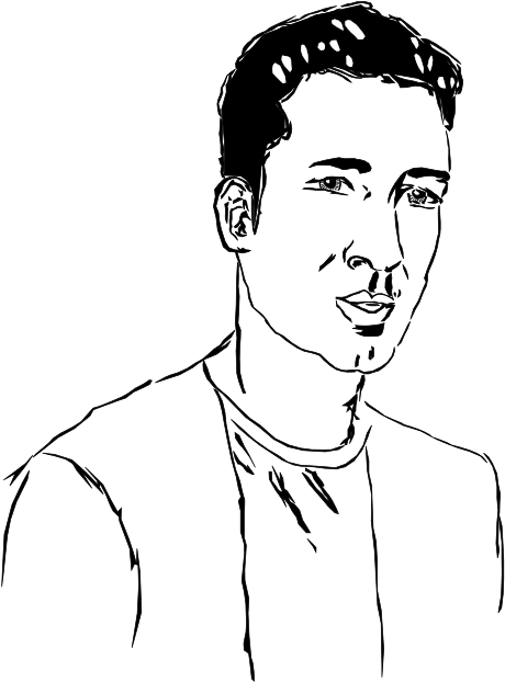 This Png File Is About Tracing , Sketch , Man , Semi - Sketch (566x800), Png Download