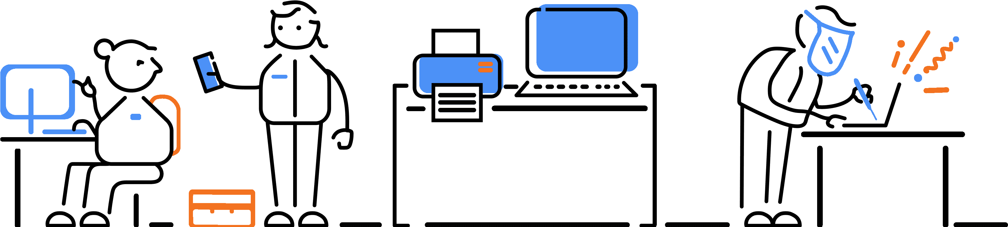 Computer Repair And Tech Support By Tech Experts (3400x886), Png Download