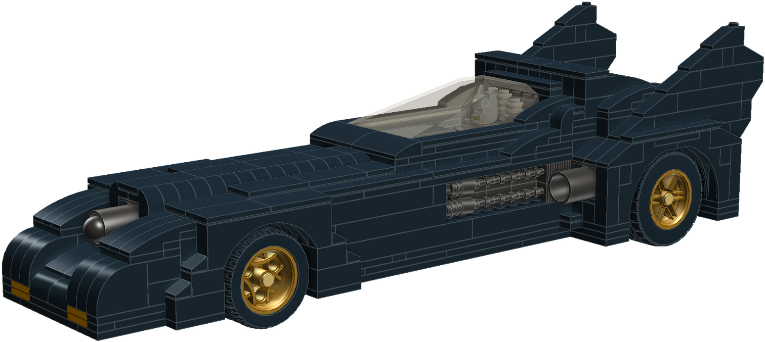 The Batmobile - Laser Guns (1600x758), Png Download