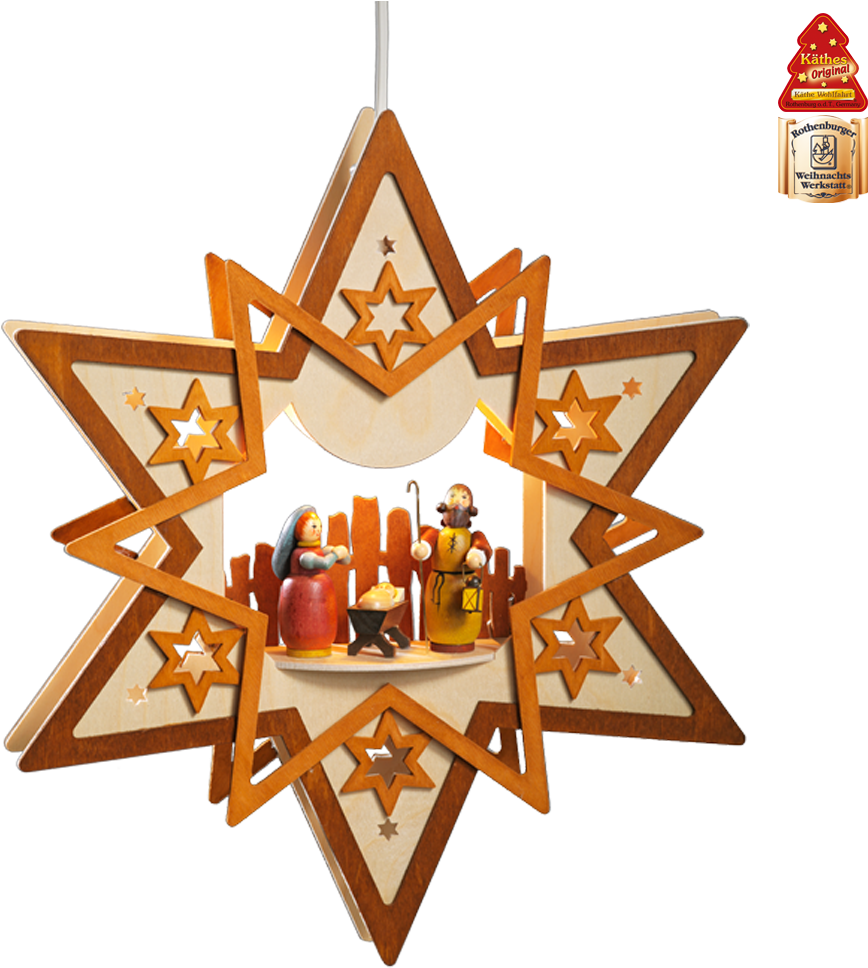 Illuminated Hanging Star "holy Family\ - Illustration (1000x1000), Png Download