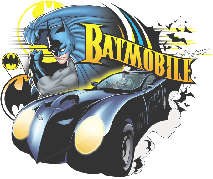 Batman Batmobile Youth Hoodie - Cartoon (680x572), Png Download