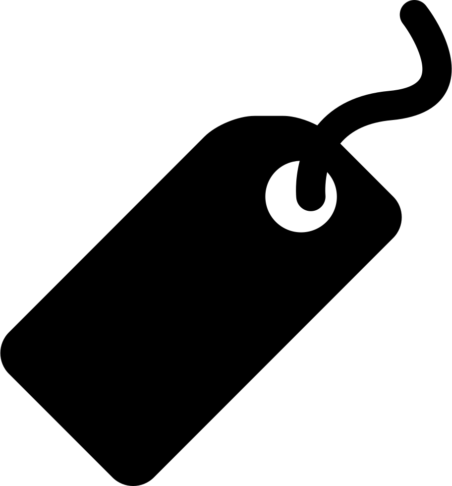 Png File Svg - Vector Tag Hanging Black Png (912x980), Png Download