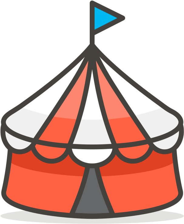 599 Circus Tent - ไอคอน เต็นท์ Png (768x768), Png Download