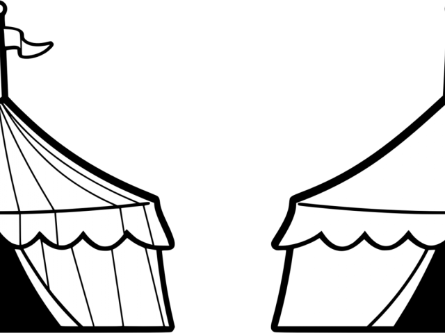 Carnival Clipart Circus Tent - Carnival Tent Clipart Black And White (640x480), Png Download