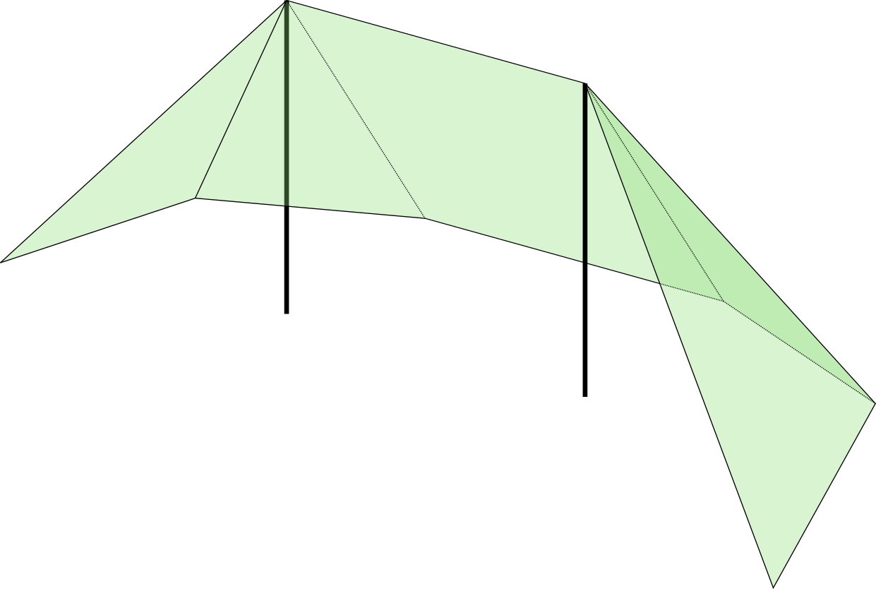 The Front Is Capped With An Open Awning - Tent (1241x834), Png Download