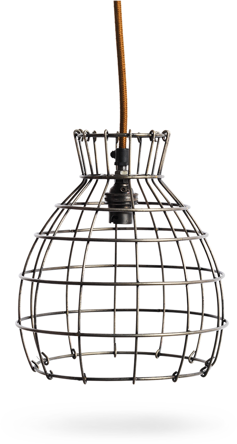 Nkuku Small Cage Pendant Light - Illustration (1600x1152), Png Download