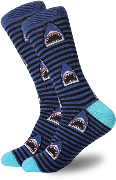 Shark Attack Socks - Sock (640x640), Png Download