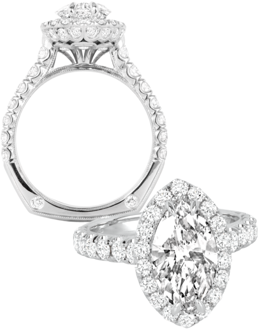 Kgr 1180-mq 18k Gold Ring - Engagement Ring (700x700), Png Download