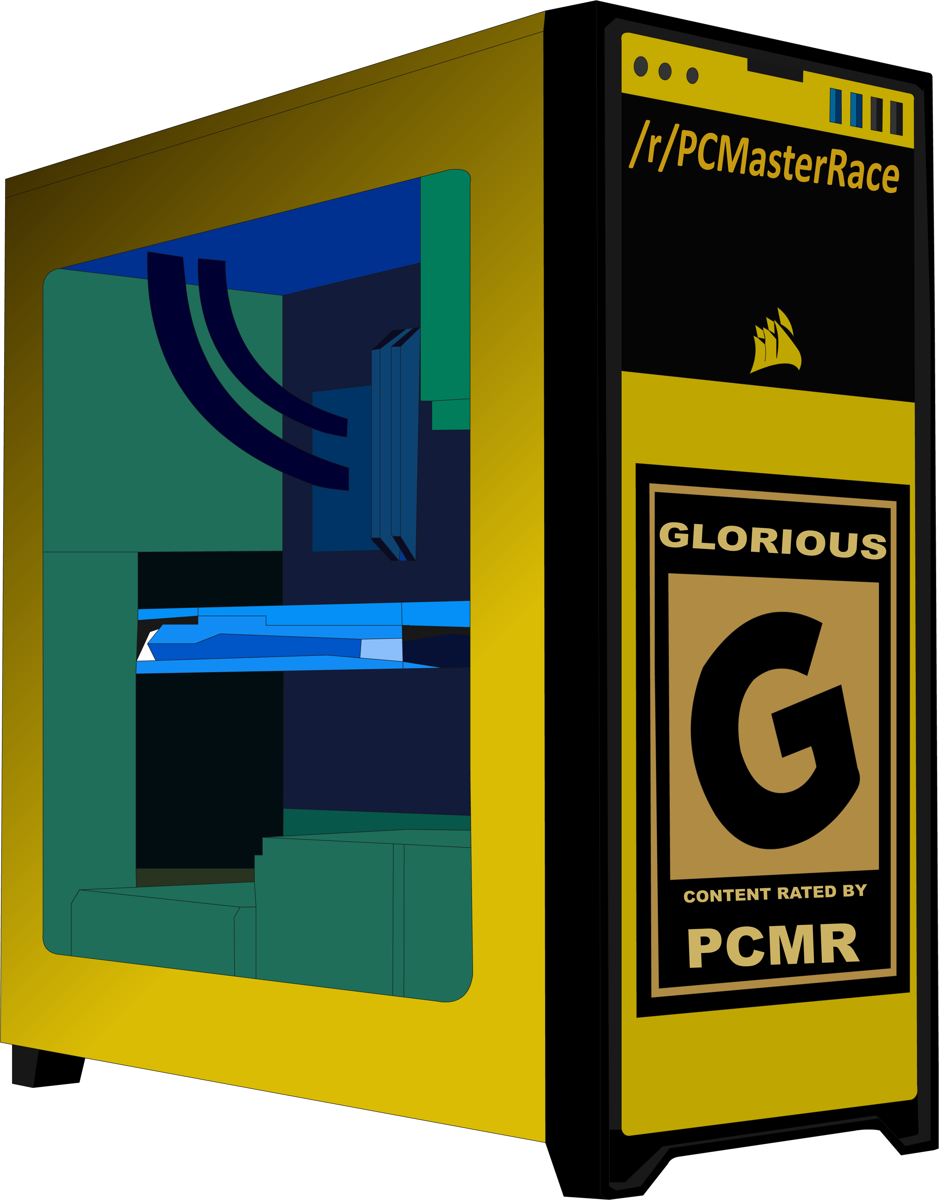 Peasantry Freepcmr Pc, - Yellow And Blue Pc Build (2982x3813), Png Download