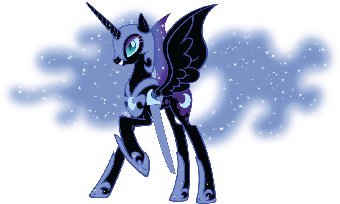 Nightmare Moon With Her Sword - My Little Pony Nightmare Moon (1153x693), Png Download