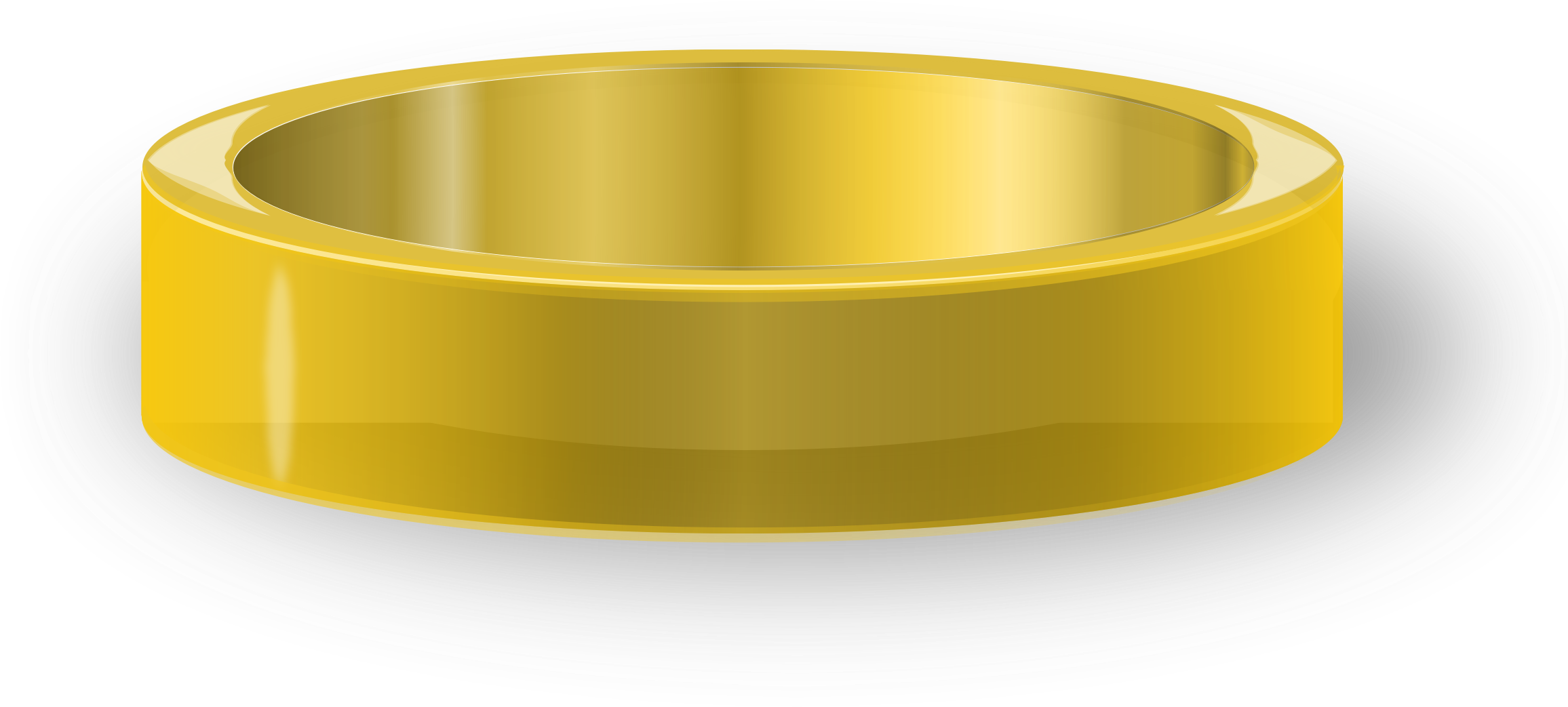 Big Image - Ring Drawing Gold (2312x1043), Png Download