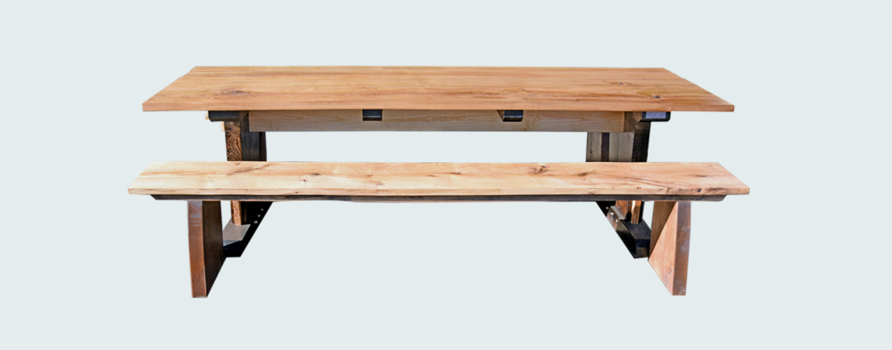 Picnic Table Blue 25% (1000x393), Png Download
