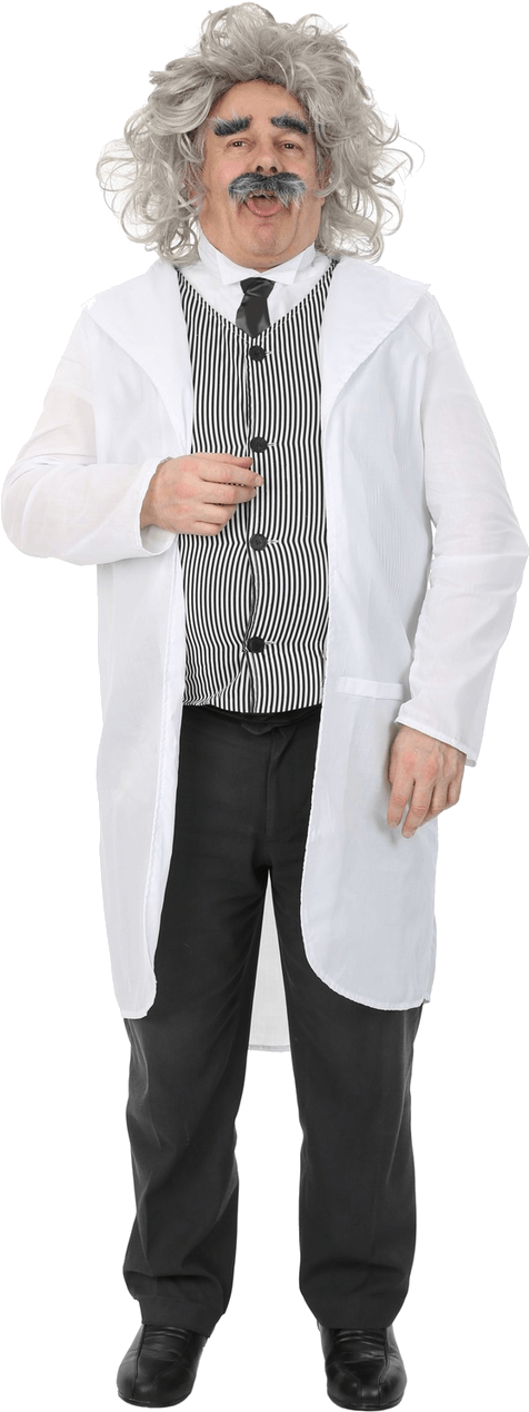 Adult Male Albert Einstein Costume - Disfraz Einstein (800x1268), Png Download