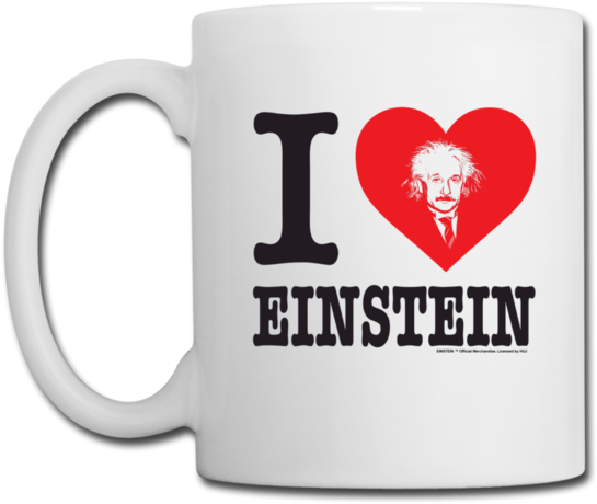 I Heart Einstein Mug - Beer Stein (600x600), Png Download