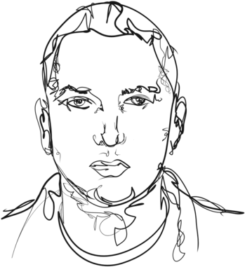 Eminem - Sketch (494x690), Png Download