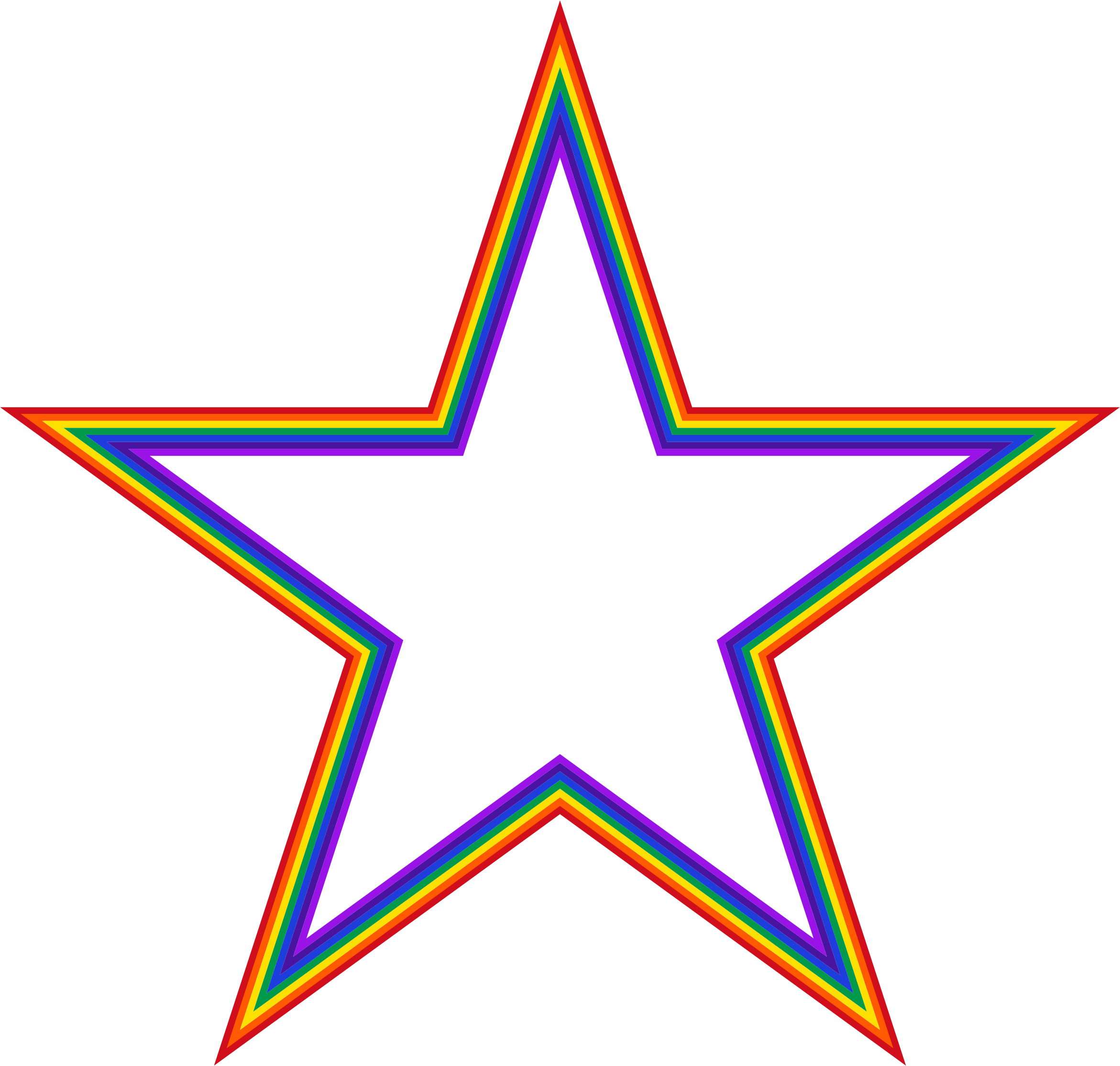 This Free Icons Png Design Of Rainbow Star 3 (2342x2228), Png Download
