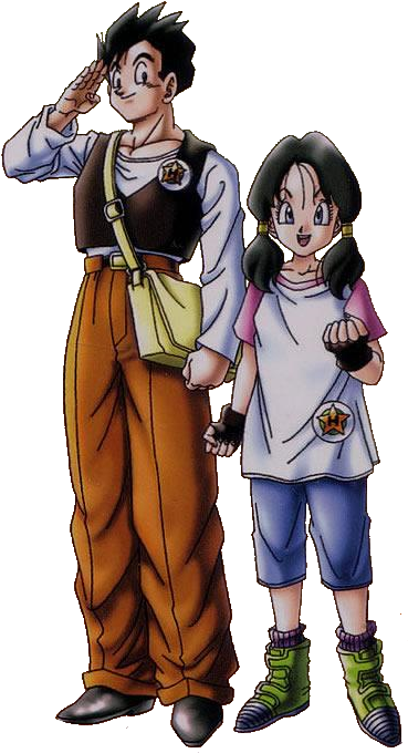 Son Gohan, Pan E Eu ♥ - Gohan And Videl Png (494x704), Png Download
