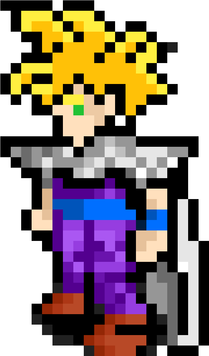 Gohan - Pixel Character Template (1190x1190), Png Download