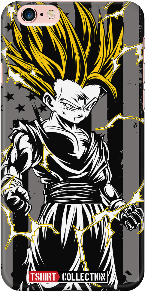 Super Saiyan American Gohan Iphone 6/6s 6/6s Plus Phone - Mobile Phone Case (1024x1024), Png Download