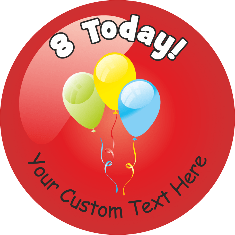 Happy 8th Birthday Stickers Variety Pack Book Awards - Happy 8th Birthday Sticker (819x819), Png Download