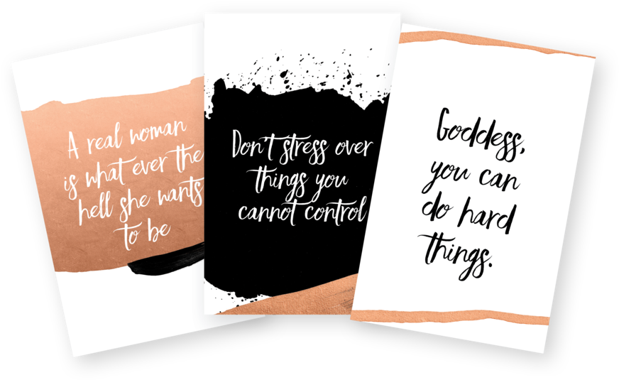 16yrs /adult Goddess Daily Intentions - Calligraphy (1000x744), Png Download