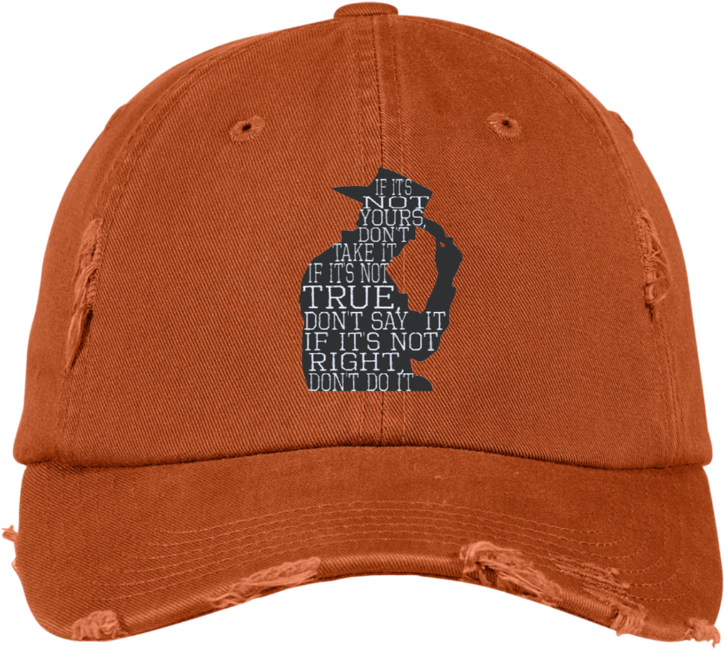 Cowboy Silhouette Black Distressed Dad Cap - Hat (1024x1024), Png Download