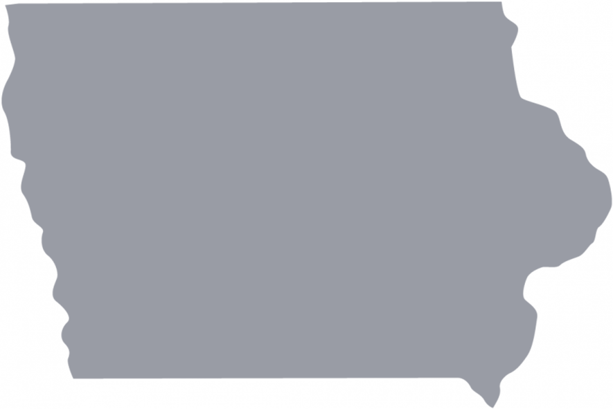 Iowa Co-op Map - Iowa Png Map (885x591), Png Download