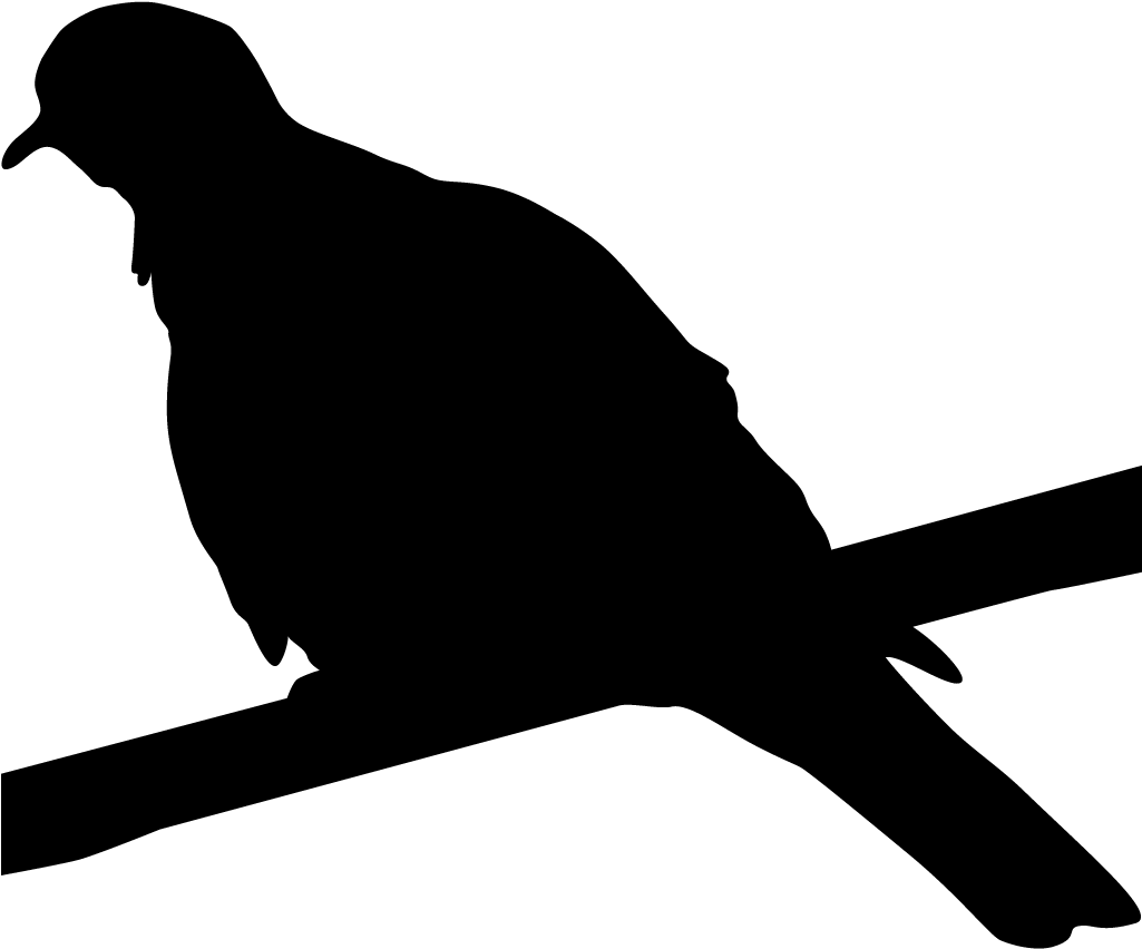 Clip Art Free Download Birds Svg Profile - Monochrome Bird (1024x1024), Png Download