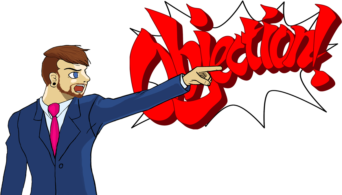 Phoenix Wright Objection Transparent (1200x675), Png Download