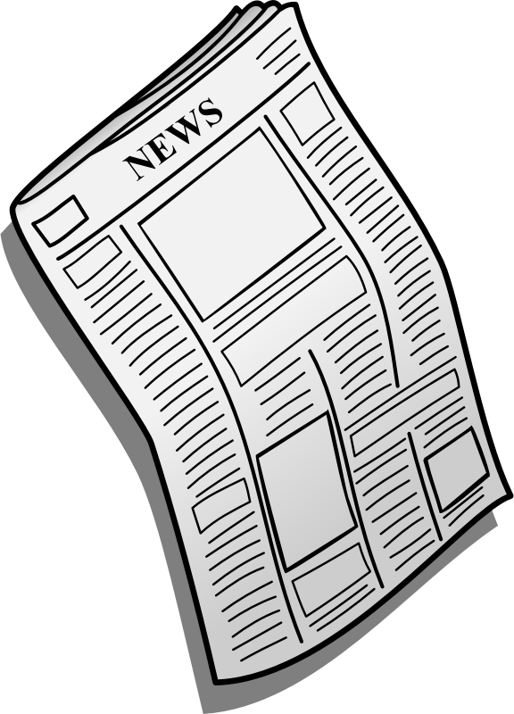 Svg Freeuse Library Blank Newspaper Clipart - Newspaper Clipart (576x800), Png Download