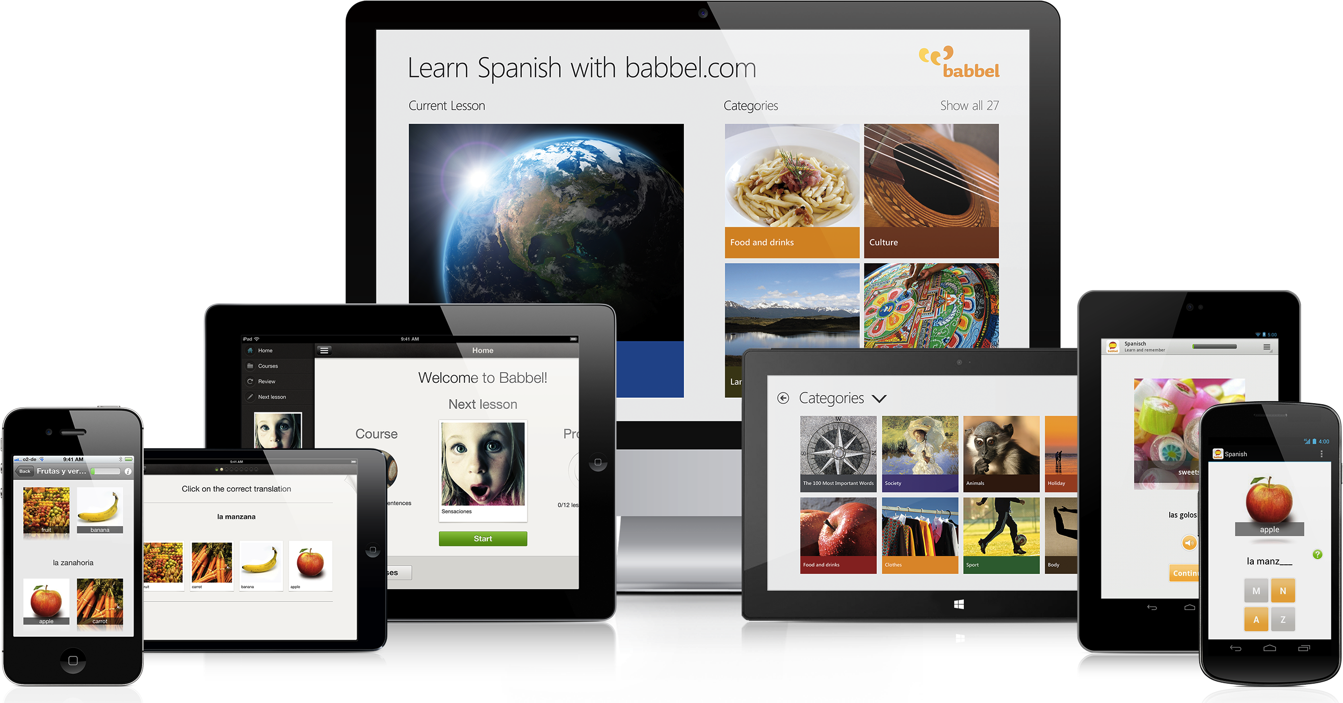 Babbel Product Lineup - Collage (2735x1420), Png Download