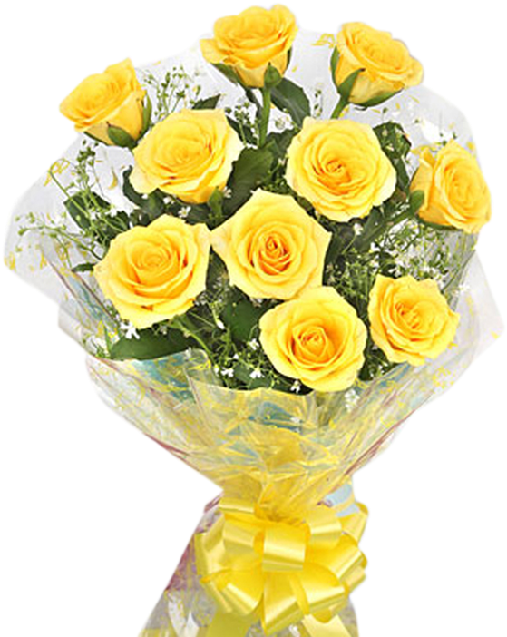 Beautiful Yellow Rose Bouquet (600x756), Png Download